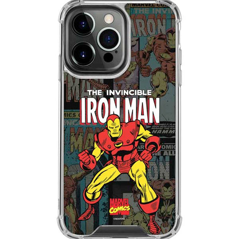 Marvel Classic Comics Iron Man Action Vintage iPhone 16 Pro Max Clear Case